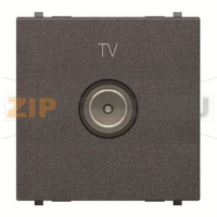 Механизм ТВ розетки, двухмодульный, антрацитовый ABB 2CLA225070N1801