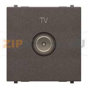 Механизм ТВ розетки, двухмодульный, антрацитовый ABB 2CLA225070N1801 