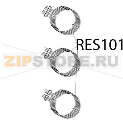 Circular resistor 15000 W, 230 V Gierre FEV 166M Circular resistor 15000 W, 230 V Gierre FEV 166MЗапчасть на деталировке под номером: RES101