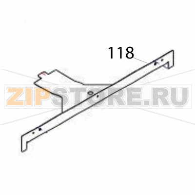 Guide plate (top) Sato SG112-ex Guide plate (top) Sato SG112-exЗапчасть на деталировке под номером: 118Название запчасти на английском языке: Guide plate (top) Sato SG112-ex.