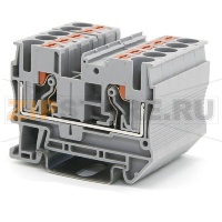 Клемма проходная Push-in, серая CHIKU RPV 6