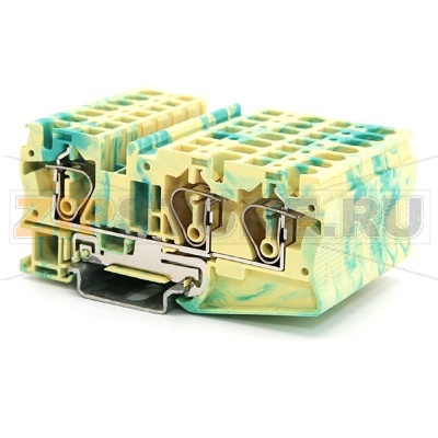 Клемма пружинная, заземляющая, желто-зеленая CHIKU RNS 6-TWIN-PE 