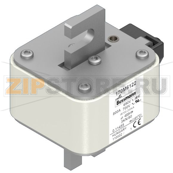 Предохранитель, 900 A, AC 1000 В, size 3, 76x90x141 мм, aR, IEC Eaton FUSE 900A 1000V 3S/110 AR 