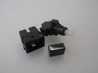 КНОПКА В СБОРЕ ОДНОПОЛЮСНАЯ ЧЕРНАЯ 