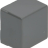 КНОПКА КВАДРАТНАЯ СЕРАЯ 23X23 MM - КНОПКА КВАДРАТНАЯ СЕРАЯ 23X23 MM