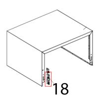 Attacco cerniera porta forno ribalta Unox XF 190