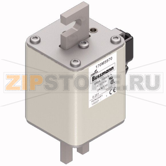 Предохранитель, 450 A, AC 1000 В, 150 кА, DIN 2, 59x77x138 мм, aR, DIN, IEC Eaton FUSE 450A 100 
