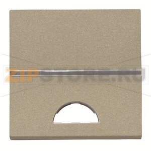 Клавиша одноклавишного двухмодульного выключателя/переключателя/кнопки с окном для шильдика с символом, шампань ABB 2CLA220190N1901 