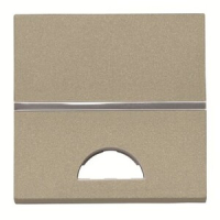 Клавиша одноклавишного двухмодульного выключателя/переключателя/кнопки с окном для шильдика с символом, шампань ABB 2CLA220190N1901