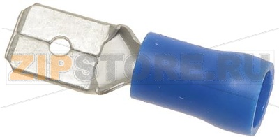 СИНИЙ ШТЕКЕРНЫЙ СОЕДИНИТЕЛЬ С ПЛОСКИМИ КОНТАКТАМИ 6,3X0,8 ММ 100 ШТ 