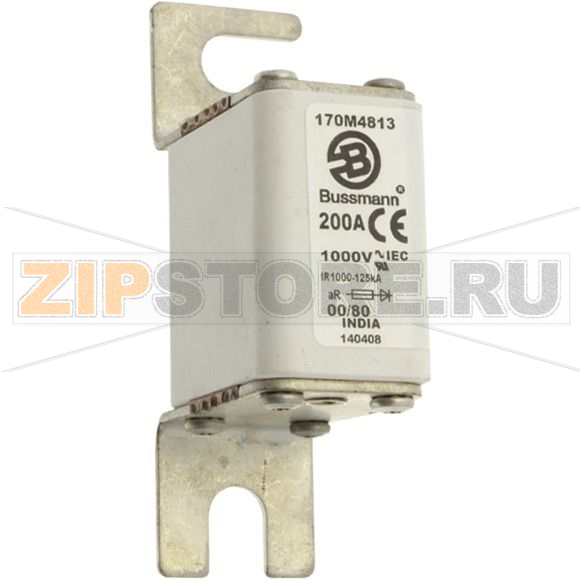 Предохранитель, 100 A, AC 1000 В, 125 кА, size 00, 30x47x98 мм, aR, DIN, IEC Eaton FUSE 100A 10 