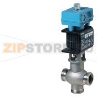 MXG461S15-1.5 - Смесительный/2-ходовой клапан с магнитным приводом, внешняя резьба, PN16, DN15, kvs 1.5, AC / DC 24 В, DC 0/2...10 В / 4...20 мА Siemens MXG461S15-1.5