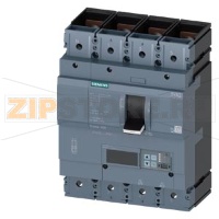 Автоматический выключатель 3VA2 IEC Frame 400 Switching capacity class C Icu=110 kA @ 415 V 4-pole, system protection ETU550, LSI, In=400 A Overload protection Ir=160 A. ..400 A short-circuit protection Isd=0.6..10x In, Ii=1.5..10x In N-conductor protecti