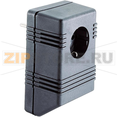 Корпус с вилкой 126x75x53 мм, пластиковый, черный, 1 шт TRU Components TC-SG722 SW203 