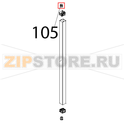 Boccola liscia perno porta chefftop Unox XBC 815G Boccola liscia perno porta chefftop Unox XBC 815GЗапчасть на деталировке под номером: 105