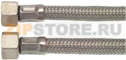 S/S flexible hose double plaited L. 