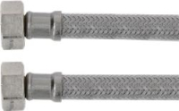 Flex.Hose st.-steel double braided w/PVC