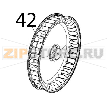Ventola D=196, H=32, 38 pale, inox dado M6 Unox XFT 110 Ventola D=196, H=32, 38 pale, inox dado M6 Unox XFT 110Запчасть на деталировке под номером: 42