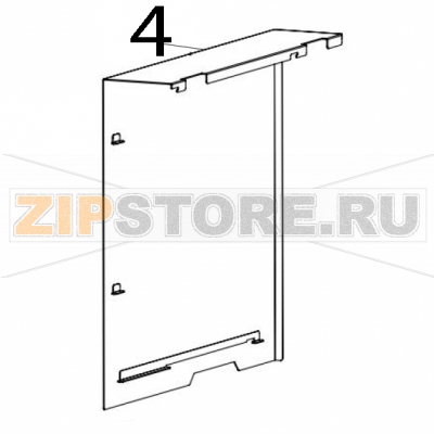 Electronic cover TSC MH641P Electronic cover TSC MH641PЗапчасть на деталировке под номером: 4