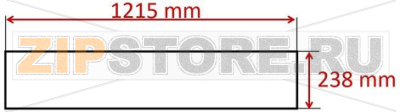 GLASS FOR OVEN DOOR 1215x238x6 mm 