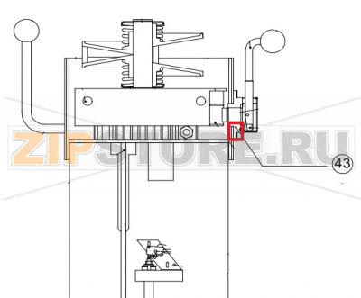 Supporto maniglia velocità Sigma BM 30               Supporto maniglia velocità Sigma BM 30Запчасть на сборочном чертеже под номером: 43Название запчасти Sigma на итальянском языке: Supporto maniglia velocità Sigma BM 30