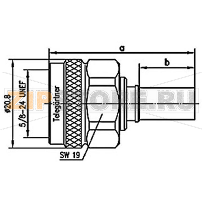 Разъем N, 50 Ом, 1 шт Telegärtner J01020A0110 