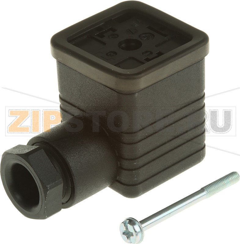 Разъем соленоидный 18 мм, 250 В, 2P+E, DIN 43650 A, 3 контакта, прямой Hirschmann GDML 2016 GB 1 black 
