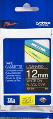 Самоклеящаяся непрерывная ламинированная лента Brother бел/черн (шир. 12 мм) 