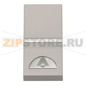 Механизм одноклавишной кнопки, одномодульный, серебристый ABB 2CLA210400N1301 