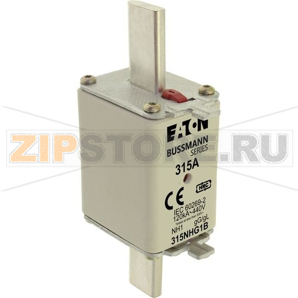 Предохранитель, 315 A, AC 440 В, 120 кА, NH1, gL/gG, IEC Eaton NH FUSE 315A 440V GG/GL SIZE 1 