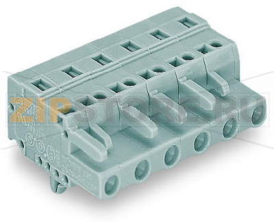 MCS MIDI Classic 1-проводниковая розетка; Монтажные ножки; 2,5 мм; Шаг контактов 7,5 мм; 10-пол.; 2,50 mm; серые Wago 231-210/008-000 Универсальное соединение для всех типов проводниковПростая предварительная сборка и монтаж на устройстве посредством горизонтального и вертикального монтажа CAGE CLAMP®Встроенные тестовые портыВозможны варианты кодировки...