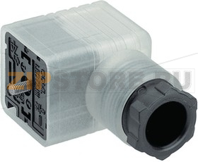 Разъем питания прямоугольный 8 А, 250 В, 3 контакта Hirschmann GDML 2016 LED 230 VR YE SCHWARZ 