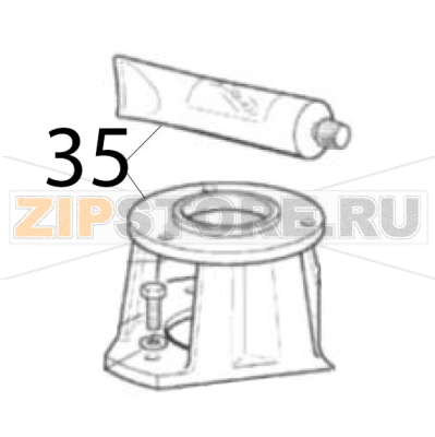 Freezer assy and spout Scotsman AF 124 Freezer assy and spout Scotsman AF 124Запчасть на деталировке под номером: 35
