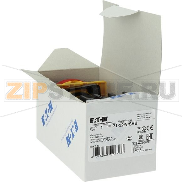 Выключатели главные, P1, 32 A, 3-полюсн Eaton P1-32/V/SVB 