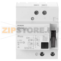 УЗО ТИП B УСТАН.ГЛУБИНА=70MM 16A 2-ПОЛ. IFN 300MA 400V 2МОД. ЗАДЕРЖКА ПО ВРЕМЕНИ Siemens 5SM3621-4