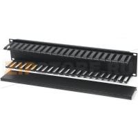 Hyperline CM-1U-PL-COV Кабельный организатор пластиковый с крышкой, 19'', 1U