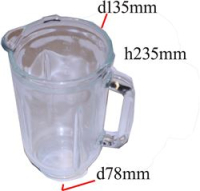CONTENITORE FRULLATORE GLASS VERRE