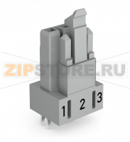 Розетка для печатных плат; прямые; 3-пол.; Код. B; серые Wago 890-843