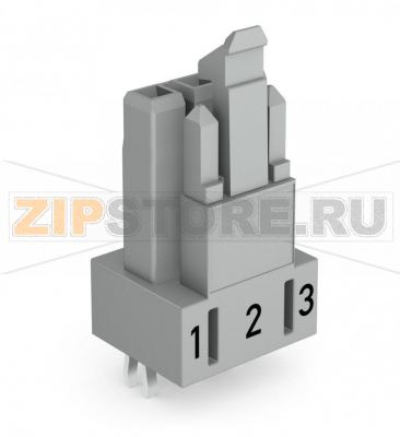 Розетка для печатных плат; прямые; 3-пол.; Код. B; серые Wago 890-843 Protected against mismating and maintenance-freePush-in CAGE CLAMP® spring pressure connection technology allows solid conductors to be simply pushed into a unit.Low profile with 4.4 mm pole spacingComponents can be clearly printed on and color-coded to meet custom requirements....