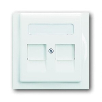 Накладка для коммуникационных розеток с суппортами и полем для надписи ABB 2CKA001753A8667