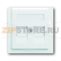 Накладка для коммуникационных розеток с суппортами и полем для надписи ABB 2CKA001753A8667