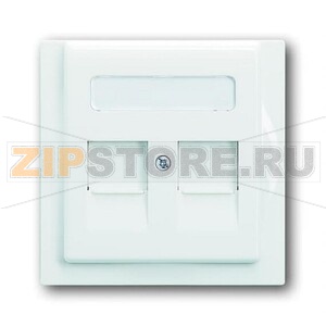 Накладка для коммуникационных розеток с суппортами и полем для надписи ABB 2CKA001753A8667 