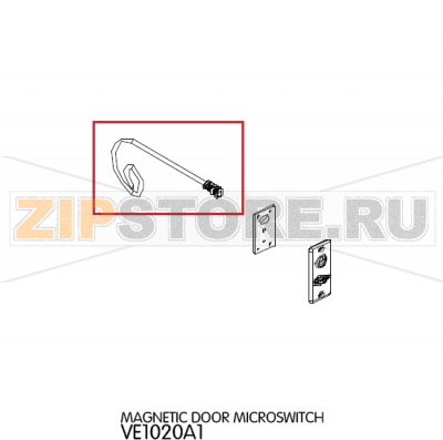 Magnetic door microswitch Unox XVC 505 Magnetic door microswitch Unox XVC 505Запчасть на деталировке под номером: 59Название запчасти на английском языке: St.Steel door upper bar Unox XVC 505