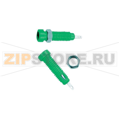 Розетка лабораторная, Ø контакта: 2 мм, зеленая, 1 шт Stäubli LB2-IF 