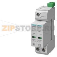 ОГРАНИЧИТЕЛЬ ПЕРЕНАПРЯЖЕНИЙ ТИП 2 REQUIREMENT КАТЕГОРИЯ C, UC 350V PLUG-IN PROTECTION BLOCKS 2ПОЛ., 1+1 CIRCUIT ДЛЯ TN-S AND TT SYSTEMS W. REMOTE DISPLAY,NARROW DESIGN Siemens 5SD7422-1