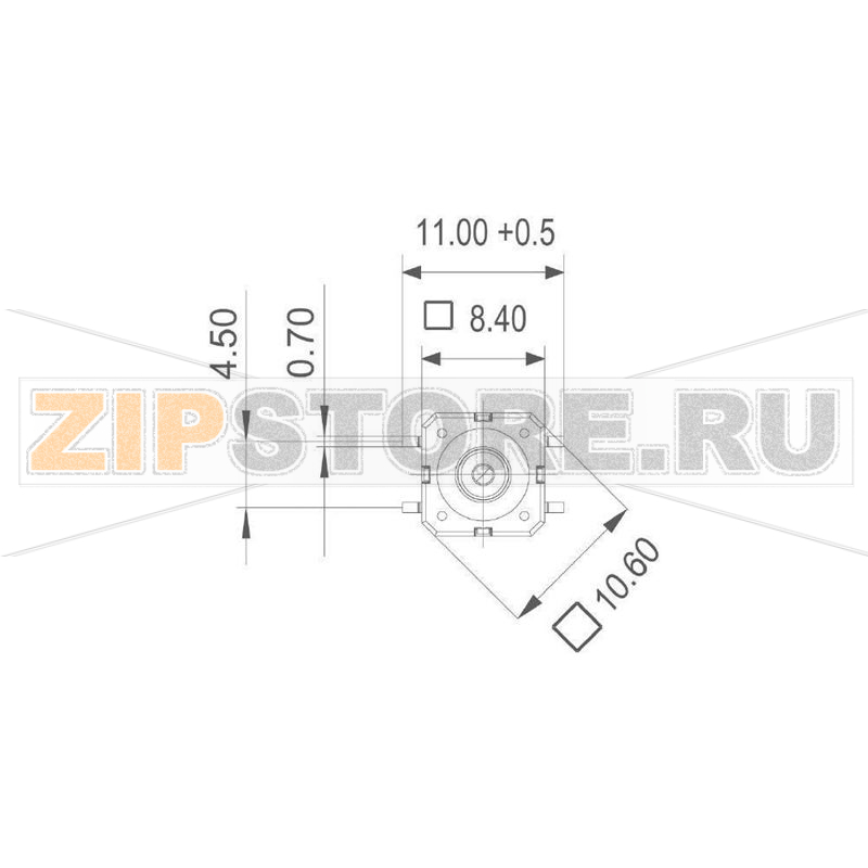Кнопка 42 В DC/AC, 0.1 А, 1 x выкл/вкл, без фиксации, 1 шт Rafi 1.14.100.503/0000 