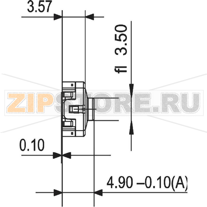 Кнопка 42 В DC/AC, 0.1 А, 1 x выкл/вкл, без фиксации, 1 шт Rafi 1.14.100.503/0000 