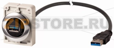 Гнездо, 0,6 M, оконцованный кабель с USB 3.0, тип A Eaton M30C-FUSB-60 
