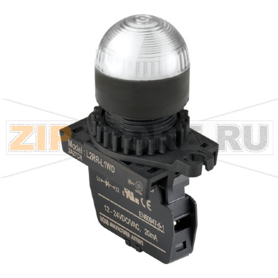 Лампа сигнальная, Ø отверстия: 22/25 мм Autonics L2RR-L1WLM 