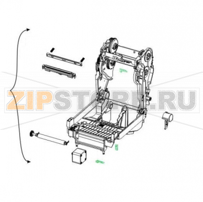 Печатающий механизм в сборе Zebra GT800 (203dpi) Печатающий механизм в сборе Zebra GT800. Разрешающая спосбность 203 точки на дюйм. Подходит для принтеров с серийным номером GT800-XXXXXX-1XX. В комплекте: датчик риббона (2a), пружины термоголовки и прижимное плечо (2b), печатающая термоголовка 203dpi (2c), двигатель в сборе 203dpi (2e), датчик черной метки/промежутков (2f), датчик подъема термоголовки (2g), петля крышки (2h), подшипники ролика (t)Запчасть на сборочном чертеже под номером: 2Название запчасти Zebra на английском языке: Print Mech./ Ribbon Carriage, Moveable Sensor  203 dpi (includes items below)